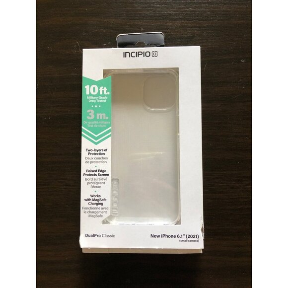 Open Box Incipo DualPro Classic Clear Case iPhone 6.1" 2021 Small Camera - Picture 1 of 3